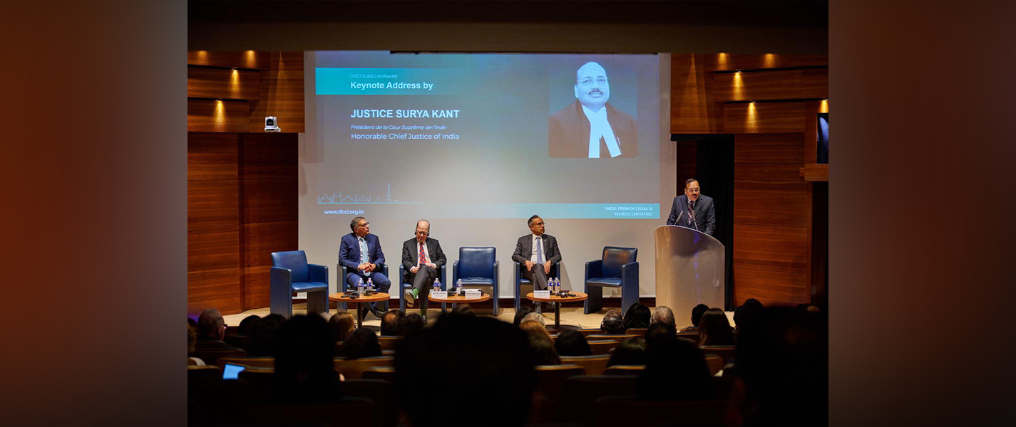 Hon’ble Chief Justice of India Justice Surya Kant delivered the keynote address at the inaugural Indo-French Legal & Business Conference in Paris